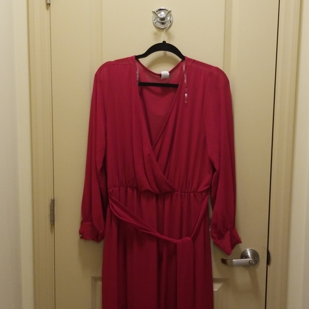 Sheer red dress